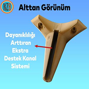 Mobilya Tv Ünitesi Çekyat Koltuk Kanepe Destek Ayağı 15 Cm Ceviz Baza Ayak M8 Destek 6'lı Set