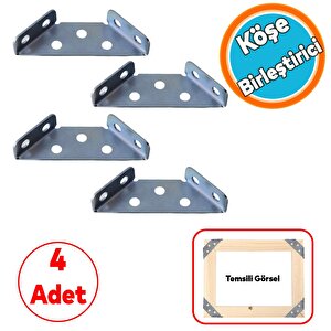 Çok Amaçlı Köşe Birleştirme Aparatı Metal Pvc Ahşap Çerçeve Tablo Sineklik Montaj 4 Adet Köşe Gönye