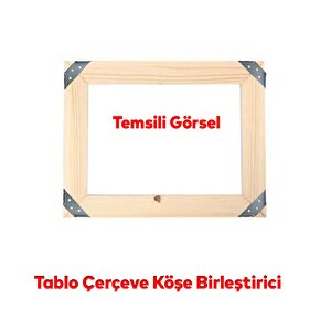 Çok Amaçlı Köşe Birleştirme Aparatı Metal Pvc Ahşap Çerçeve Tablo Sineklik Montaj 4 Adet Köşe Gönye