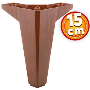 Mobilya Tv Ünitesi Çekyat Koltuk Kanepe Destek Ayağı 15 Cm Ahşap Desenli Baza Ayak 6'lı Set