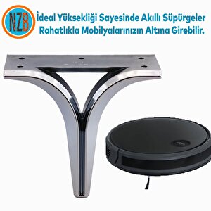 Mobilya Kanepe Sehpa Tv Ünitesi Çekyat Oturma Grubu Koltuk Ayağı Baza Ayak Füme 12 Cm