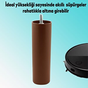 Mobilya Kanepe Sehpa Tv Ünitesi Koltuk Gizli  Orta Destek Ayağı 14 Cm Kahverengi Baza Ayak