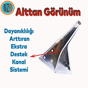 Mobilya Oturma Yükseltici Kanepe Sehpa Tv Ünite Koltuk Ayağı Baza Ayakları Krom 16 Cm
