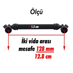 Mobilya Kulp Mutfak Dolabı Çekmece Dolap Kulpları Kapak Kulpu Kulbu Siyah 128 Mm Metal