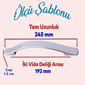 Metal Kulp Mobilya Mutfak Dolabı Çekmece Dolap Kapak Kulpu Kulbu 192 Mm Krom