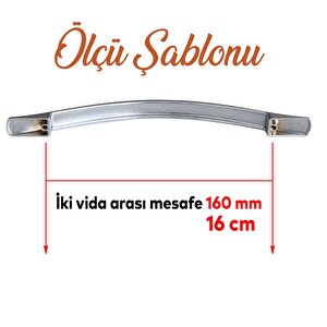 Metal Kulp 160 Mm-16 Cm Mobilya Çekmece Mutfak Dolabı Dolap Kapak Krom Kulpları Kulbu Kulpu