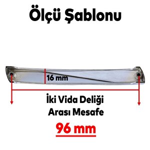 Mobilya Mutfak Dolabı Çekmece Dolap Kapak Kulpu Kulbu Krom 96 Mm Metal Kulp