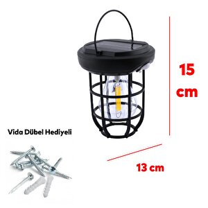 Güneş Enerjili Aplik Dış Aydınlatma 3 Modlu Işıklandırma Sensörlü Sarı Işıklı 15 W Portatif Fener Lamba
