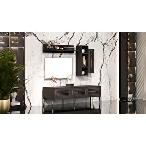 Platin Modern Kitaplıklı Tv Ünitesi