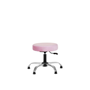 Krom Ayak 360 Derece Dönen Tabure Papuçlu PEMBE Pembe