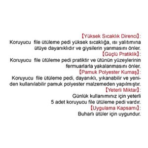 (5 Adet)koruyucu File Ütüleme Matı Pedi Yanmaz Yapışmaz (ütü Altlığı Ütümasası Kılıfı Örtüsü Bezi )