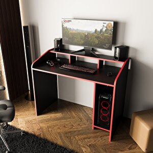 Nova S8380 Oyuncu Masası Siyah Kırmızı 117 Cm