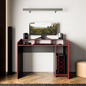 Nova S8380 Oyuncu Masası Siyah Kırmızı 117 Cm