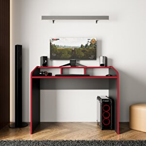 Zuko S8280 Oyuncu Masası Siyah Kırmızı 117 Cm