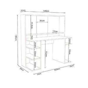 Dante S8480 Oyuncu Masası Siyah Kırmızı 140 Cm