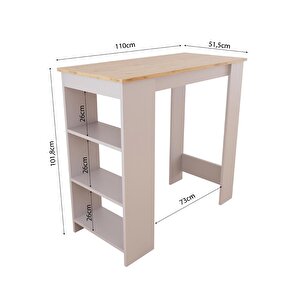 Bimossa L1120 Serina Bar Masası Sepet-kumtaşı