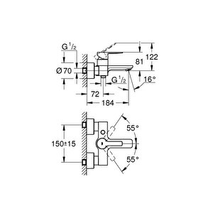 Lineare Tek Kumandalı Banyo Bataryası - 33849al1