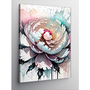 Kanvas Tablo Beyaz Çiçek 100x140 cm