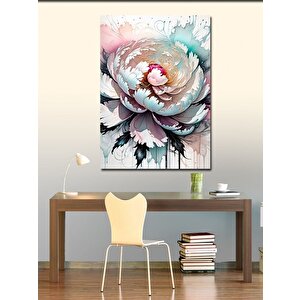 Kanvas Tablo Beyaz Çiçek 100x140 cm