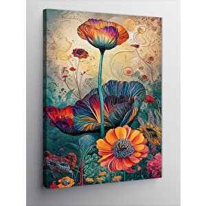 Kanvas Tablo Renkli Çiçekler 100x140 cm