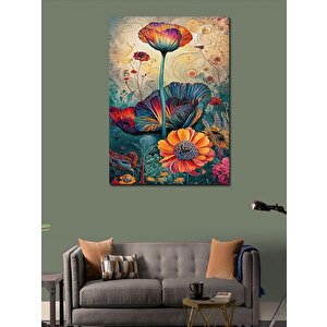 Kanvas Tablo Renkli Çiçekler 100x140 cm
