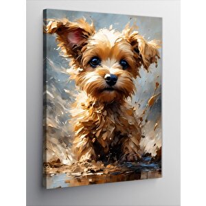 Kanvas Tablo Sevimli Yavru Köpek 100x140 cm