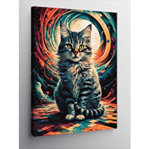 Kanvas Tablo Sevimli Kedi 70x100 cm