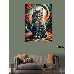 Kanvas Tablo Sevimli Kedi 70x100 cm
