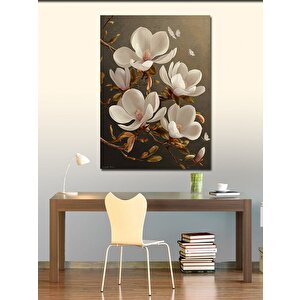 Kanvas Tablo Beyaz Çiçekler 70x100 cm