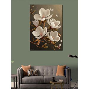Kanvas Tablo Beyaz Çiçekler 70x100 cm