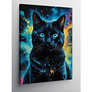 Kanvas Tablo Siyah Kedi