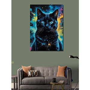 Kanvas Tablo Siyah Kedi