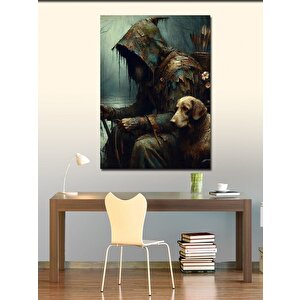 Kanvas Tablo Büyücü Ve Köpek 70x100 cm