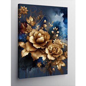 Kanvas Tablo Altın Sarısı Çiçekler 70x100 cm