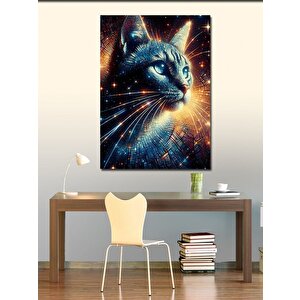 Kanvas Tablo Uzay Ve Kedi