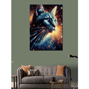 Kanvas Tablo Uzay Ve Kedi