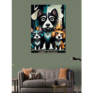 Kanvas Tablo Sevimli Köpekler 70x100 cm