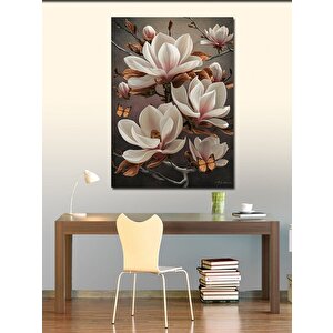 Kanvas Tablo Beyaz Çiçekler 70x100 cm