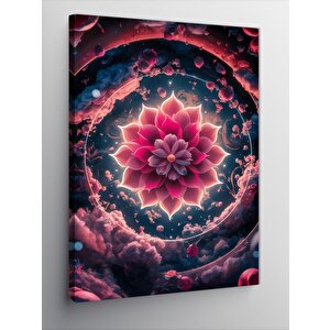Kanvas Tablo Renkli Çiçek Sembolü Soyut 70x100 cm