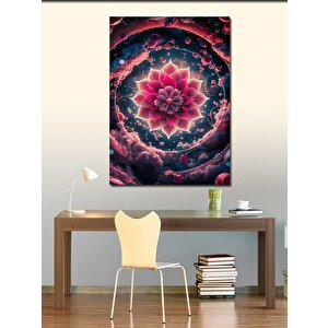 Kanvas Tablo Renkli Çiçek Sembolü Soyut 70x100 cm