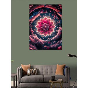 Kanvas Tablo Renkli Çiçek Sembolü Soyut 70x100 cm
