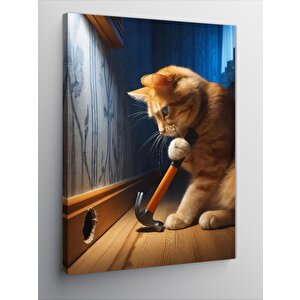 Kanvas Tablo Fare Avcısı Kedi 70x100 cm