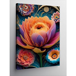 Kanvas Tablo Kırmızı Çiçek 70x100 cm