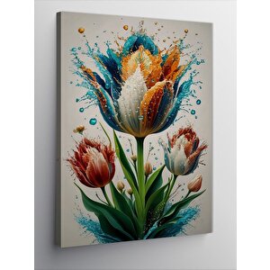 Kanvas Tablo Renkli Çiçekler 100x140 cm