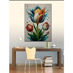 Kanvas Tablo Renkli Çiçekler 100x140 cm