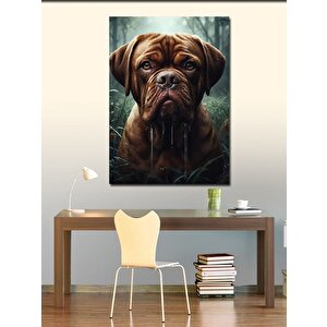 Kanvas Tablo Kahverengi Yavru Köpek 70x100 cm