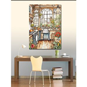 Kanvas Tablo Çiçekli Mutfak 70x100 cm