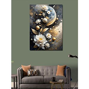 Kanvas Tablo Çiçekler Ve Ay 70x100 cm
