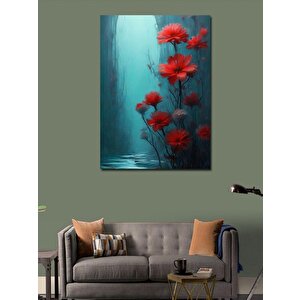 Kanvas Tablo Kırmızı Çiçekler 70x100 cm