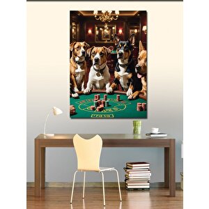 Kanvas Tablo Kumar Oynayan Köpekler